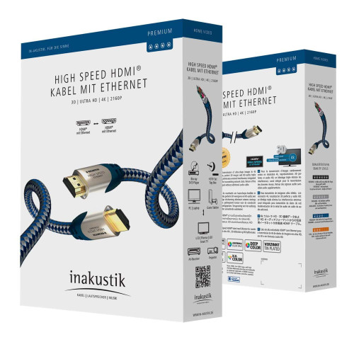 Inakustik Premium High Speed HDMI Cable with Ethernet 3,0m (000013358)