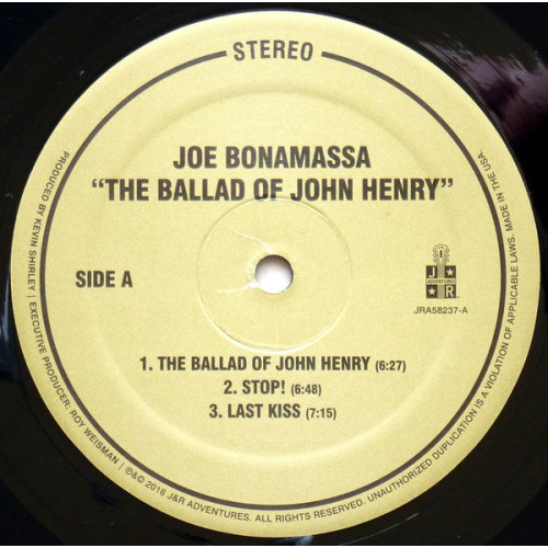 Вініловий диск LP Joe Bonamassa: Ballad Of John Henry-Ltd