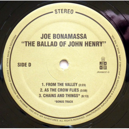 Вініловий диск LP Joe Bonamassa: Ballad Of John Henry-Ltd
