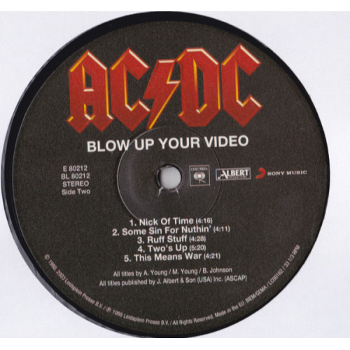 Вініловий диск AC/DC: Blow Up Your Video 