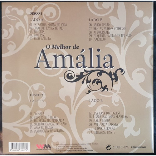 Вініловий диск 2LP Amalia Rodrigues: O Melhor De.. - Remast