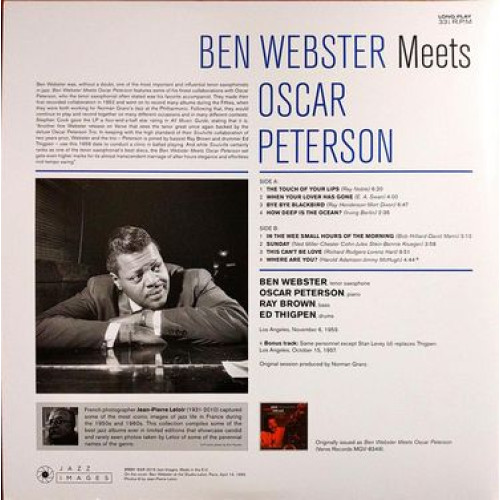 Вініловий диск LP Ben Webster: Meets Oscar Peterson -Hq