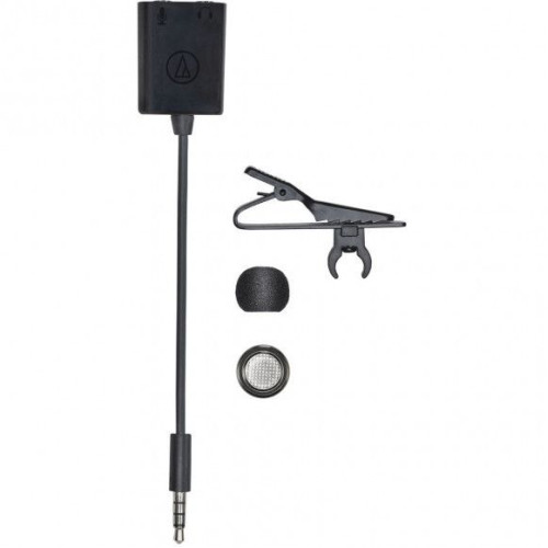 Audio-Technica ATR3350xiS Omnidirectional Condenser Clip-On Microphone for Smartphones