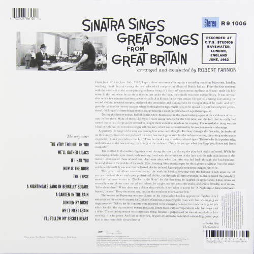 Вініловий диск Frank Sinatra: Great Songs From Great..
