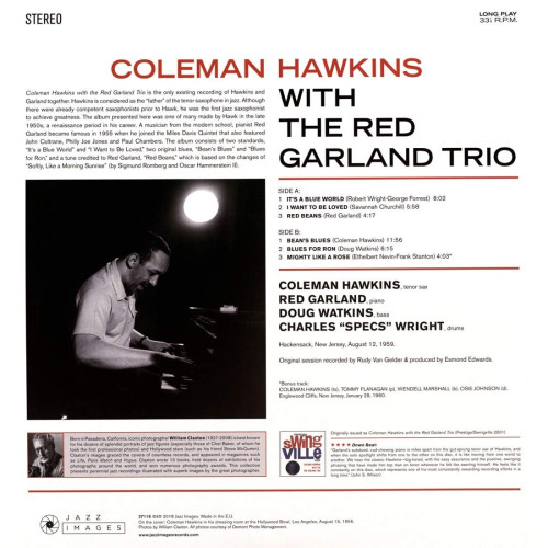 Вініловий диск Coleman Hawkins: With The Red Garland Trio