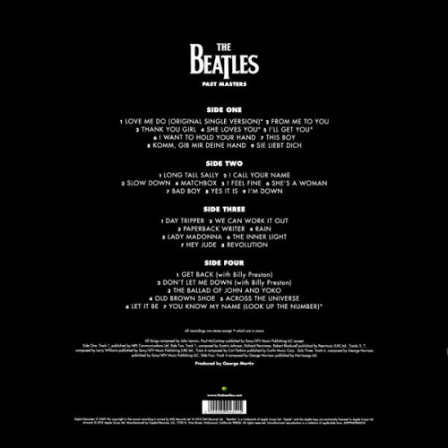 Вініловий диск Beatles: Past Masters /2LP