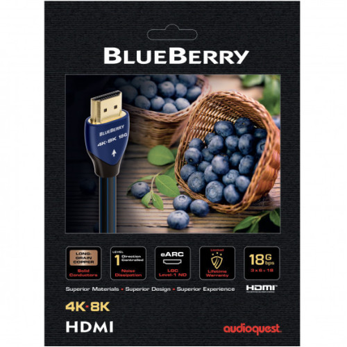 AUDIOQUEST BlueBerry HDMI 18G 1.0 м (HDM18BLUE100)