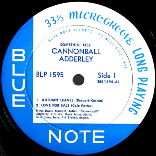 Вініловий диск Cannonball Adderley: Somethin' Else