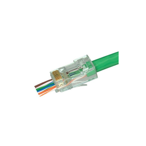 SCP SIMPLY45-CAT6 PASS THROUGH MODULAR PLUGS FOR 23awg CAT6 (100 PCS)