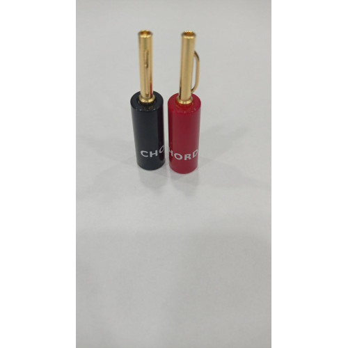 CHORD Crimp Gold Banana Plug & Black Cap