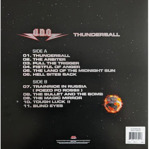 Вініловий диск U.D.O.: Thunderball