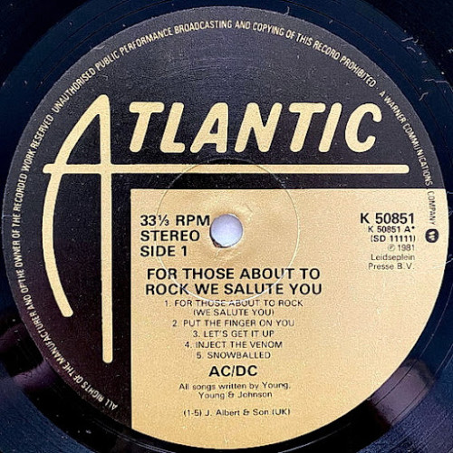 Вініловий диск Ac/Dc: For Those About to Rock