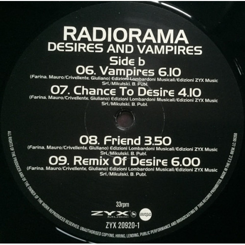 Вініловий диск Radiorama: Desires And Vampires