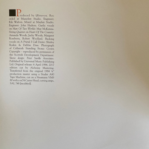 Вініловий диск Ultravox: Lament /2LP