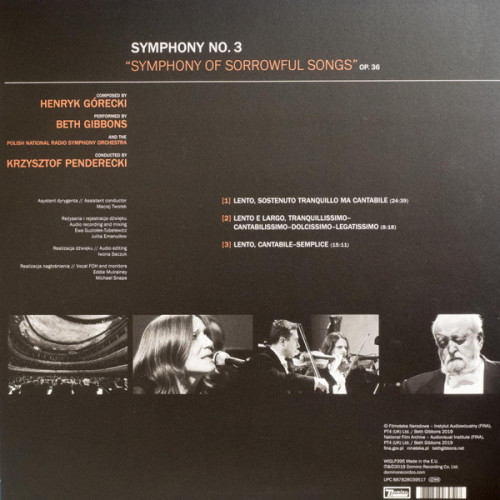 Вініловий диск Beth Gibbons & Henryk Gorecki: Symphony No. 3
