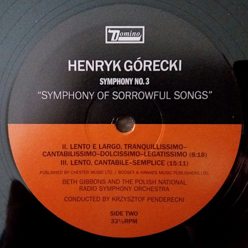 Вініловий диск Beth Gibbons & Henryk Gorecki: Symphony No. 3