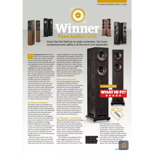 Fyne Audio F501E Black
