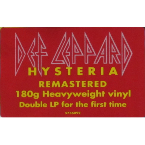 Вініловий диск Def Leppard: Hysteria /2LP