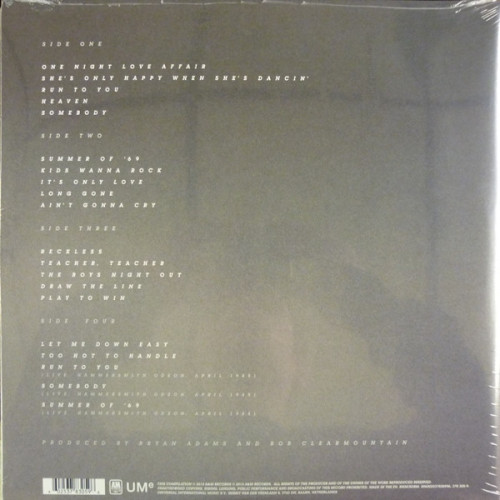 Вініловий диск Bryan Adams: Reckless /2LP