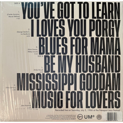 Вініловий диск Nina Simone: You've Got To Learn