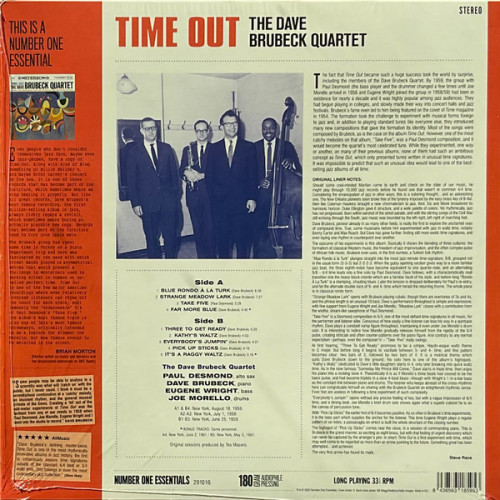 Вініловий диск Dave Brubeck Quartet: Time Out