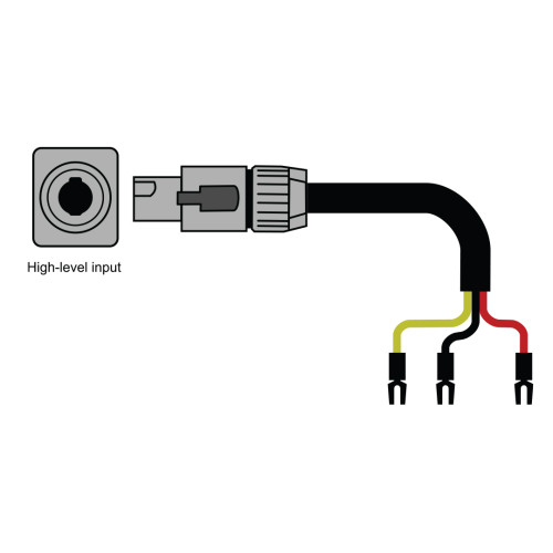 CHORD Epic High-Level Subwoofer Cable Spades - Speakon 3m