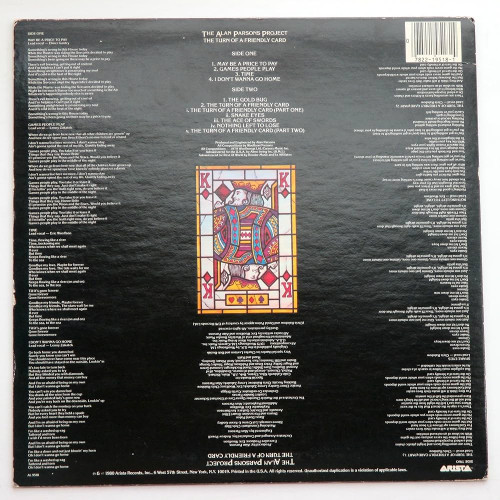 Вініловий диск The Alan Parsons Project: Turn Of A Friendly Card