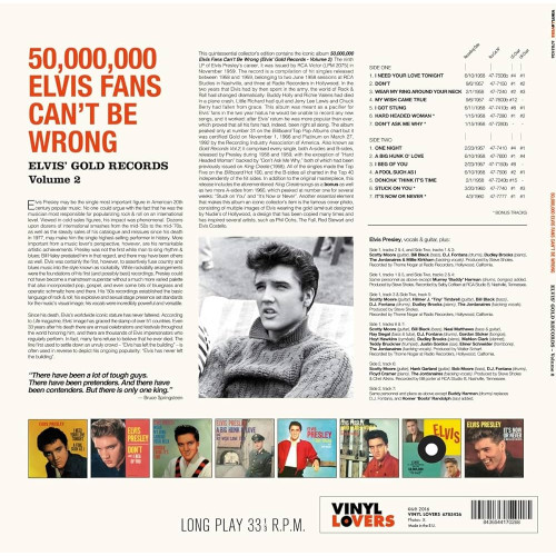 Вініловий диск Elvis Presley: 50.000.000 Elvis Fans Can't Be Wrong