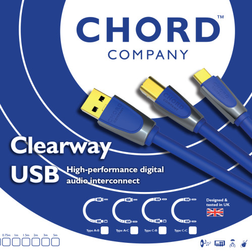 CHORD Clearway USB A-B 1.5m